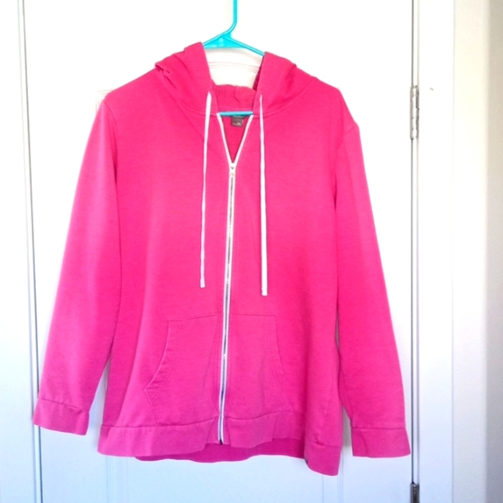 Women's Eddie Bauer light weight zip up, Pink, size 2XL
